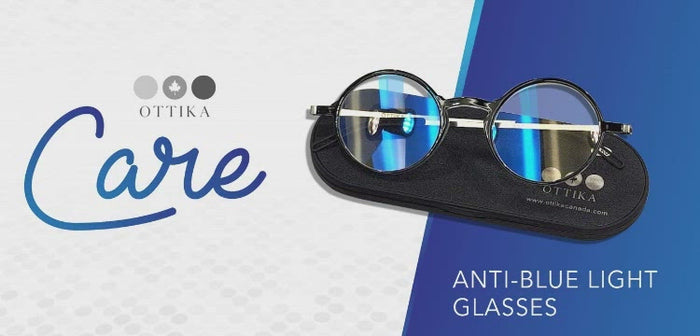 Ottika Care - Blue Light Blocking Glasses - Adult | Model 31394 | Coating Gold & Green